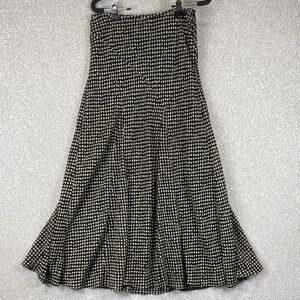 Vtg Alfani maxi skirt size 8 bias cut trumpet style fit and flare polka dot